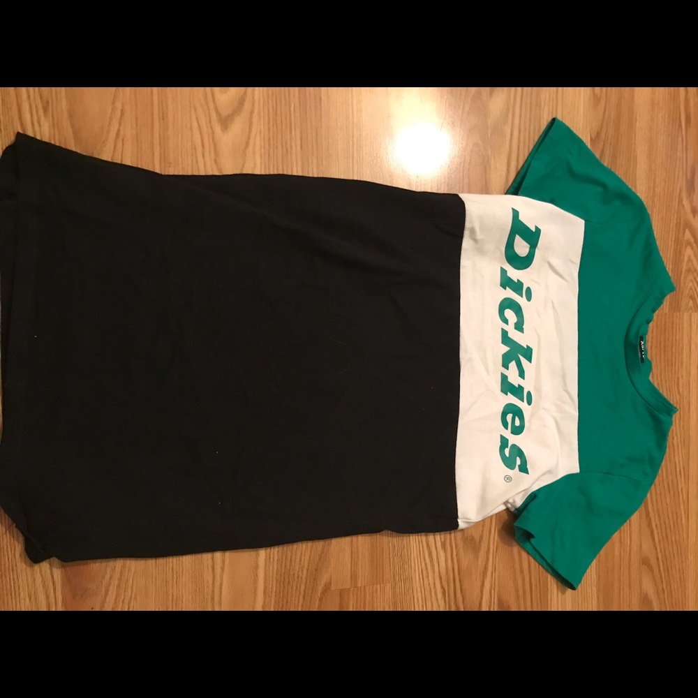 cute tight black and green dickie's dress